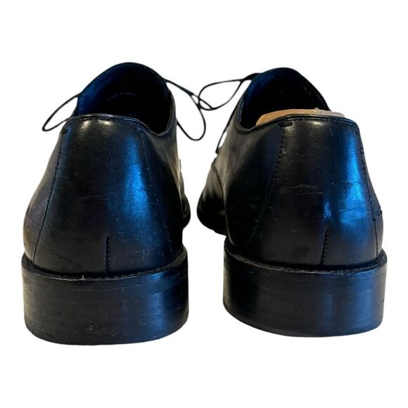Cole Haan Cap Toe Shoes Black Leather Oxfords 11 M - Picture 3 of 8